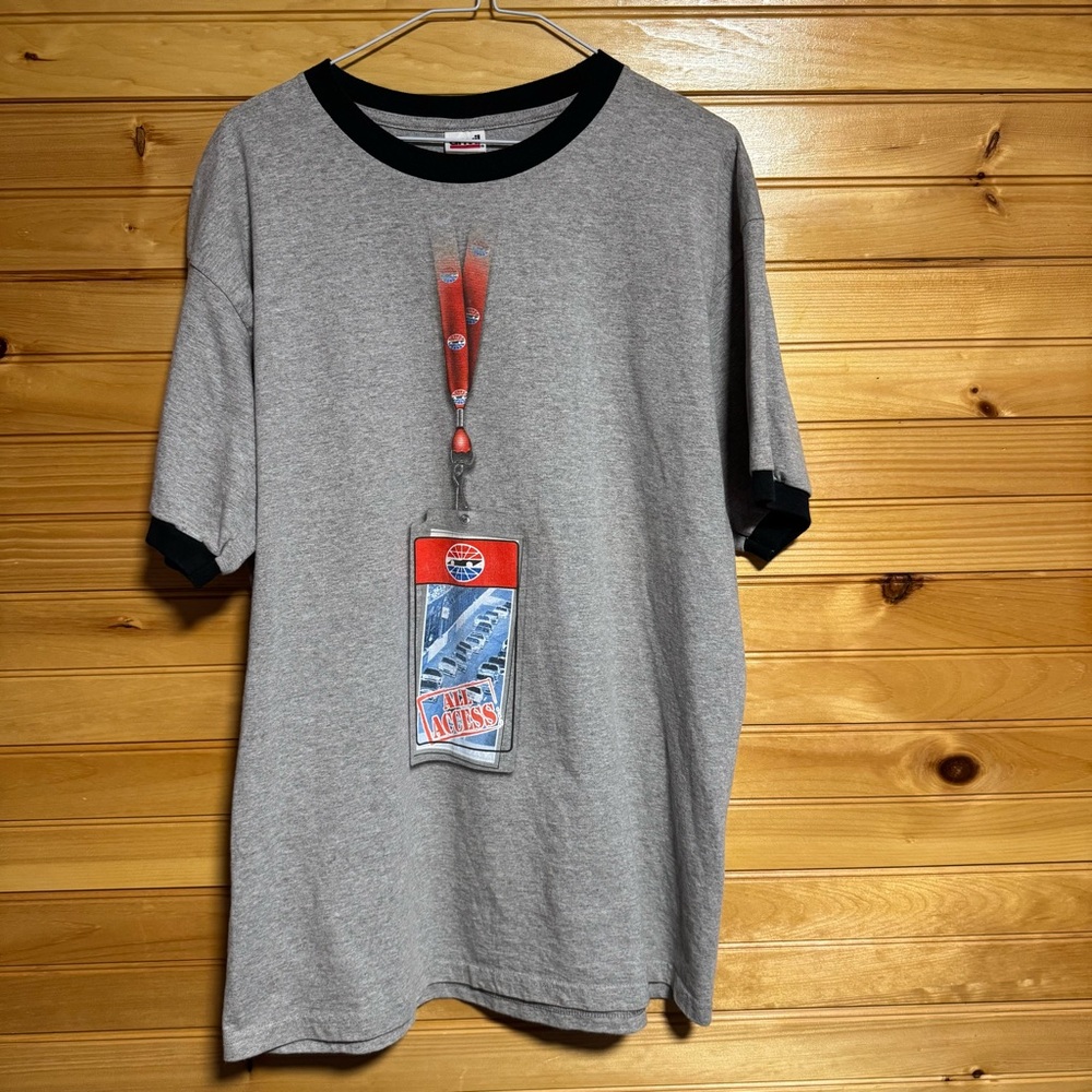Anvil Race Tour All Access Charlotte NC 2009 Grey Ringer Tee Large